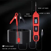 Comprobador de Circuitos, Comprobador de Circuitos Eléctricos Automotrices con Pantalla de Voltaje y Luz LED, Kit de Sonda para Circuitos de Alimentación de Automóviles de 3.5-36V CC