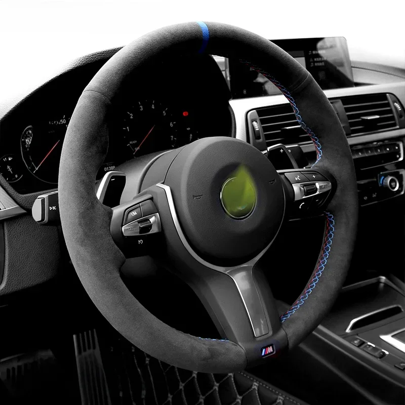 Juste de volant Alcantara pour BMW, point à la main, F30, F31, F34, F10, F11, F07, F12, F13 Bery Tage, X5, X6, F16, F20, F21, M135I, agglomI