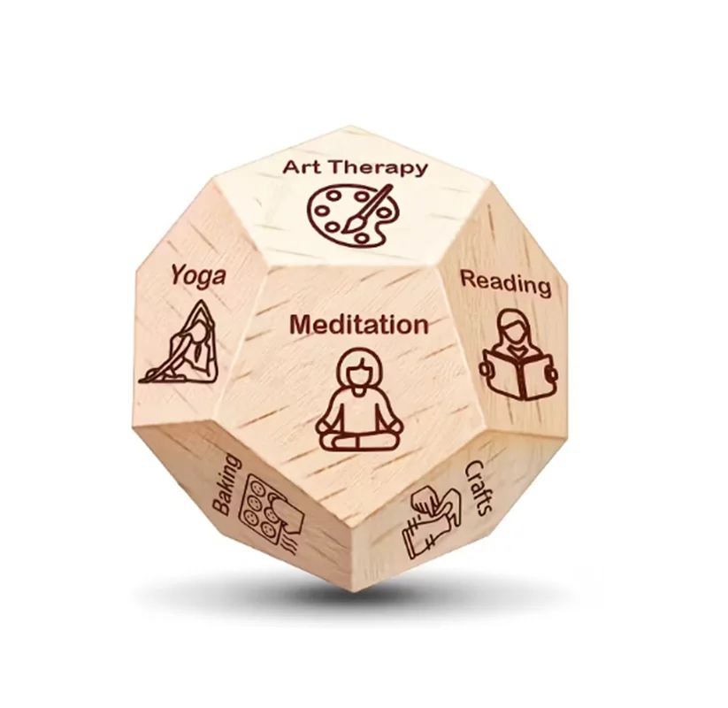 1 pièce de dés de décision Care & Mindfulness (12 faces) – Un jeu amusant pour hommes et femmes ; Cadeau idéal pour les anniversaires, les anniversaires de mariage
