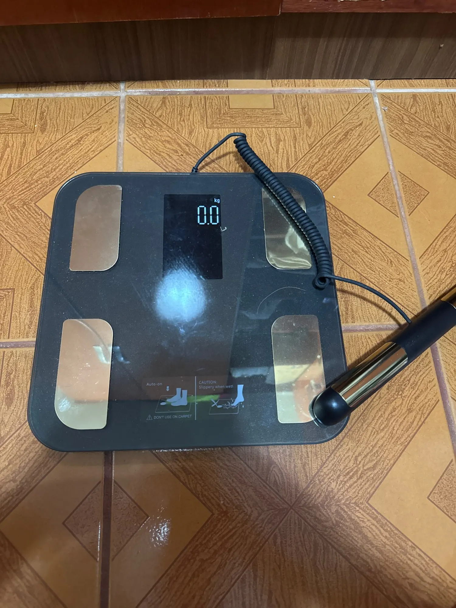 Smart Body Composition Scale with Handheld Sensor – 1.5 m Spiral Cable | Fitness & Health Tracker