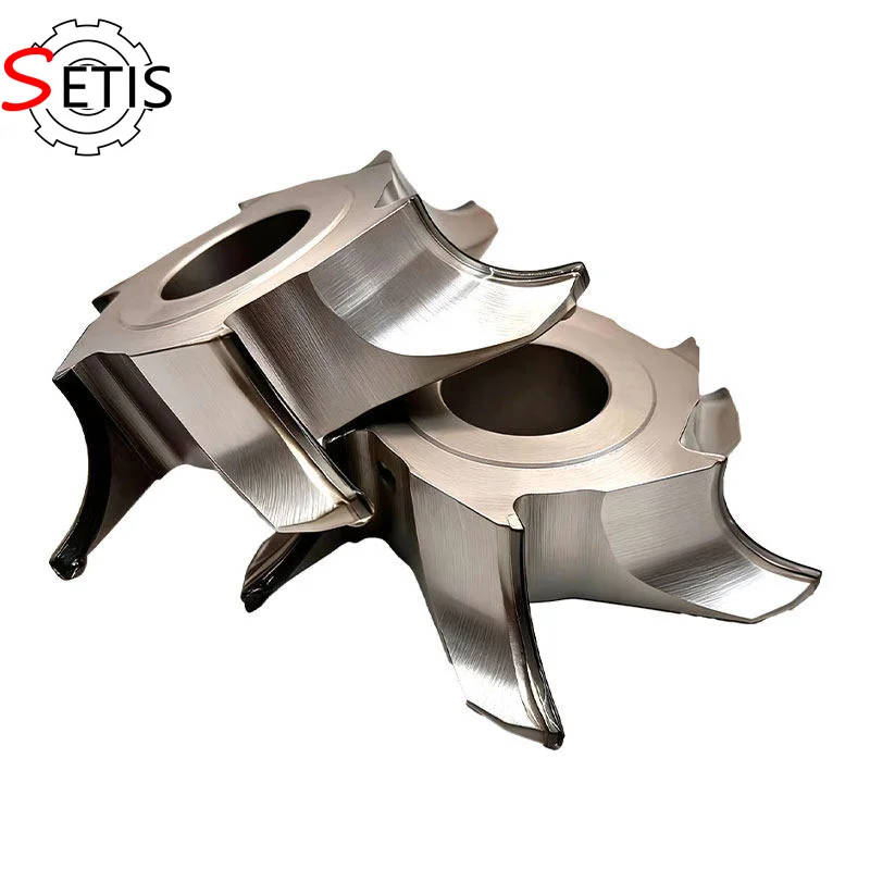 SETIS PCD woodworking fillet cutter end mill with semi-circular arc cutter and 1/4 round bar cutter