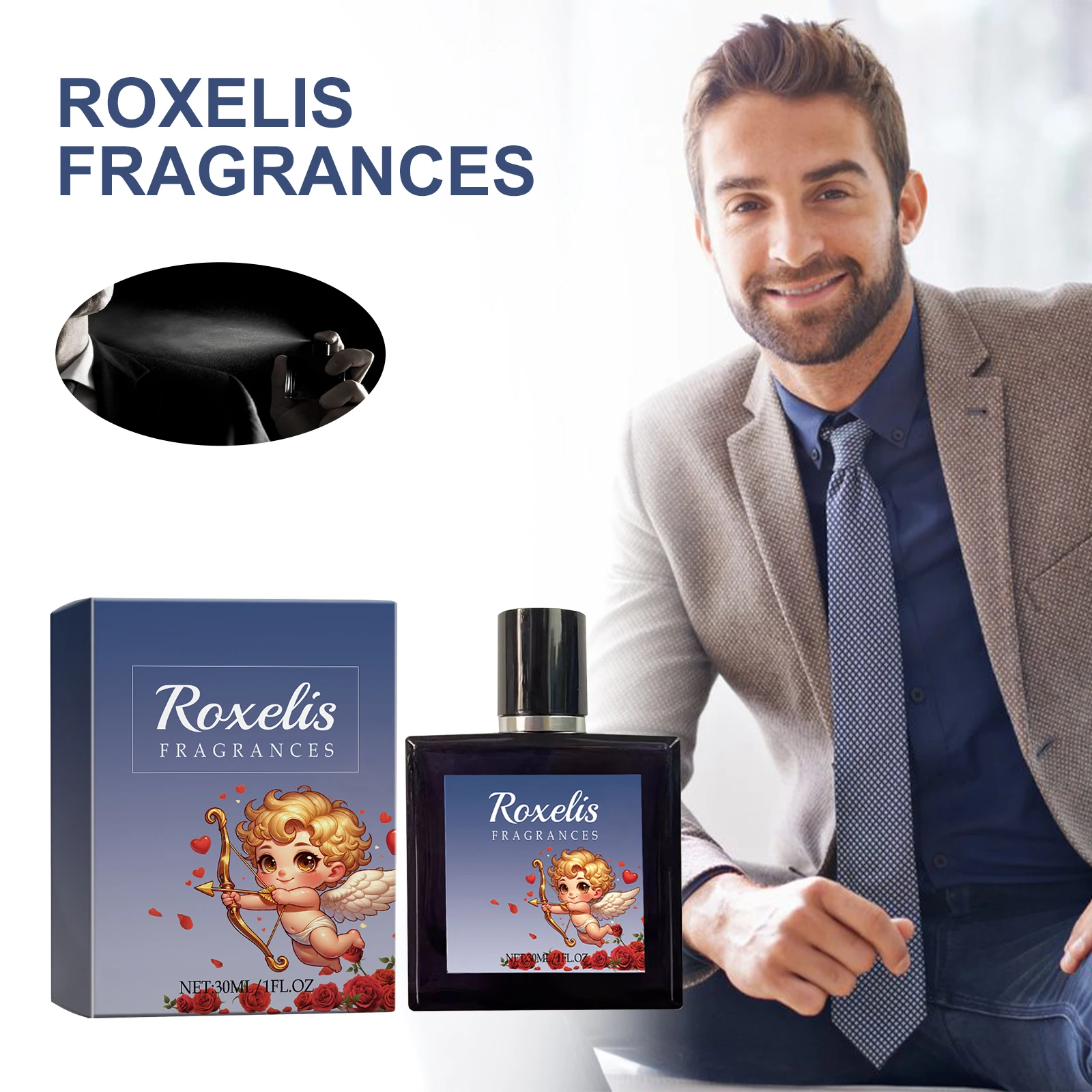 ROXELIS Refreshing Cologne Perfume Pheromones Increase Attraction Dating Romantic Elegant Gentleman Lasting Fragrance Spray