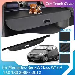 Car Trunk Curtain Covers for Mercedes-Benz A Class W169 160 150 2005~2012 2006 Luggage Shelter Retractable Cargo Pad Accessories