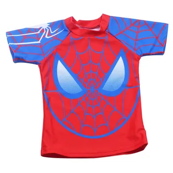 Cartoon Two-Piece Boys Swimsuit 3 Boy Two Piece Suits Swimsuit Kid Short Sleeve Sunscreen Quick Drying Swimwear 3-10 Year Children Cool Cartoon Print Beachwear 3