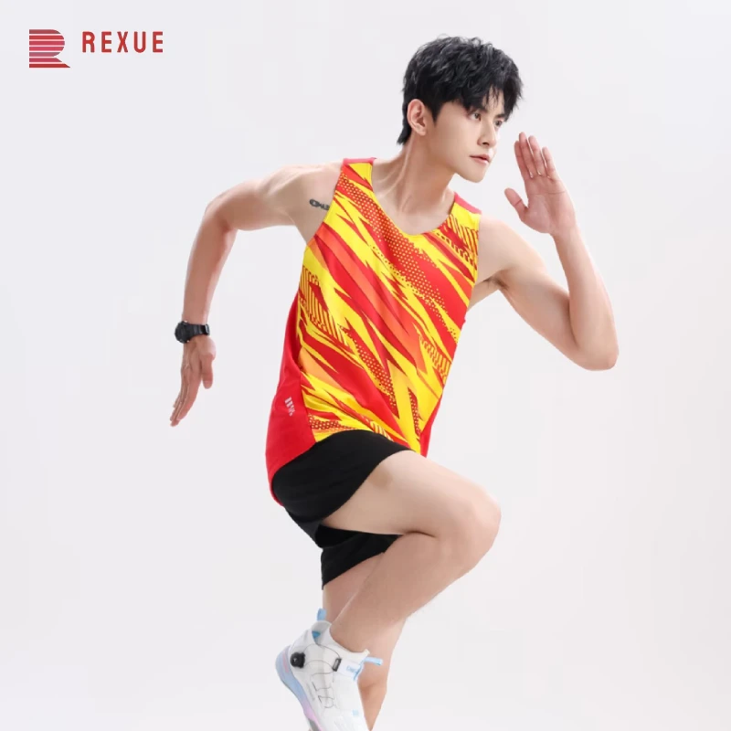 Men's Running Sets Men Marathon Track And Field Sets Sportswear Tank Top Running Vest Shorts Jogging Suit 2 Pcs Vest+Shorts