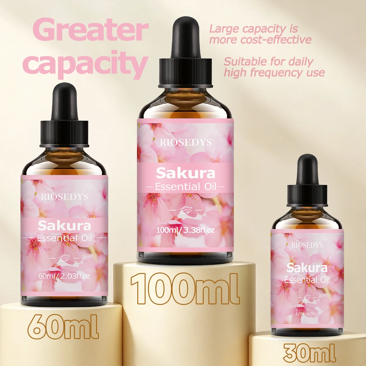 SAKURA Ätherisches Öl, frisches Blumenduftöl für Diffusoren, DIY-Bastelarbeiten und Aromatherapie, weiches und zartes Aroma – Detail 2