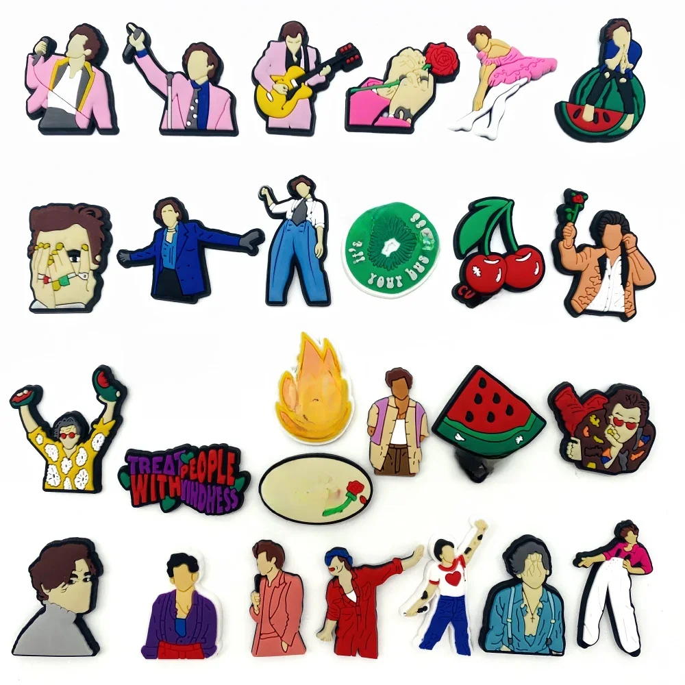 Breloques de chaussures de chanteur populaires en PVC, accessoires pour Fans, cadeaux, pantoufles de jardin, bouton de décoration, offre spéciale, 1-27 pièces