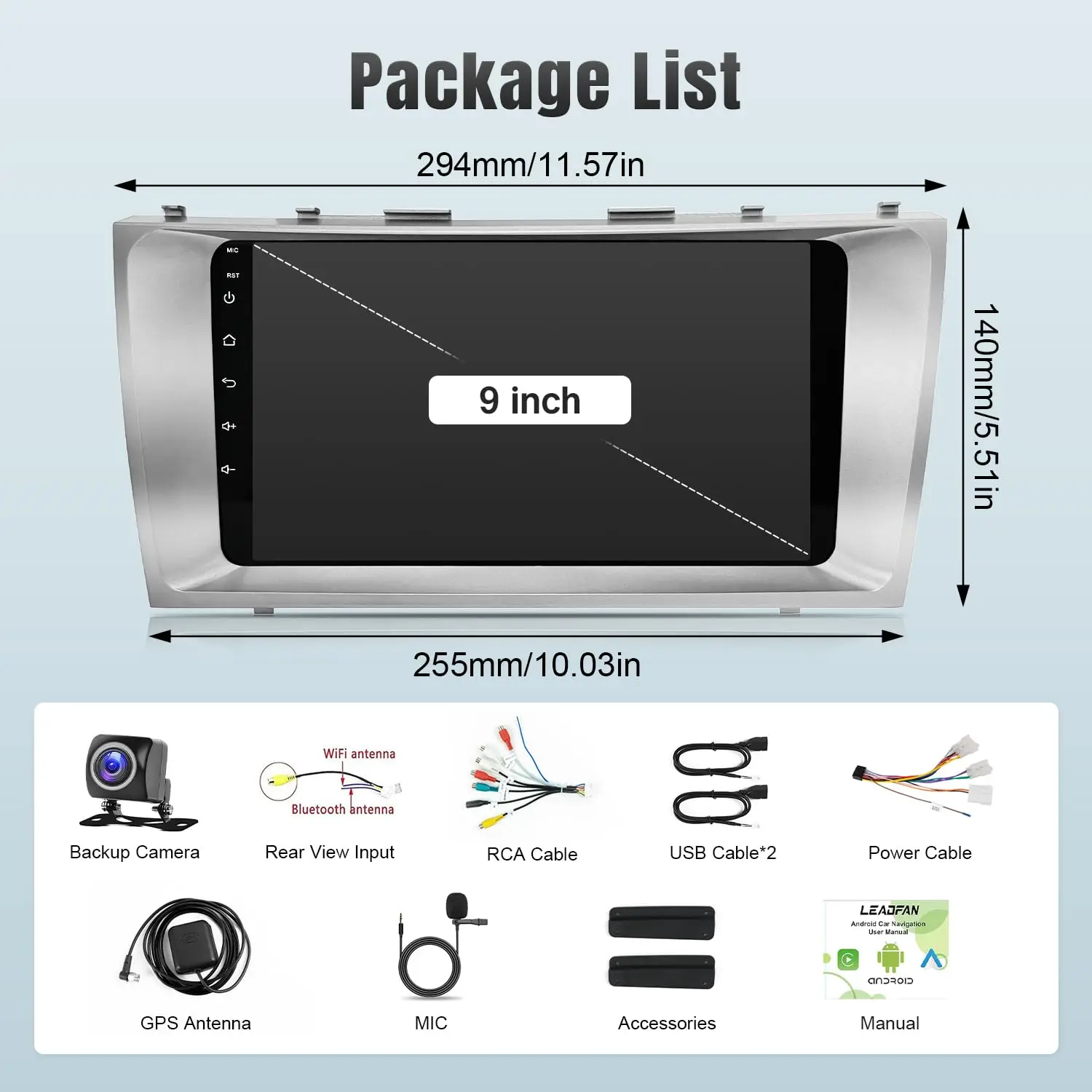 ستيريو سيارة أندرويد لتويوتا كامري 2006 2007 2008 2009 2010 2011 ، 9 بوصة IPS HD شاشة تعمل باللمس راديو السيارة لتويوتا كامري Wireles #6