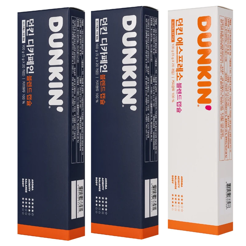 * Available as Nespreso compatible [Dunkindy caffeine 40 mouth + Espreso 20 mouth]