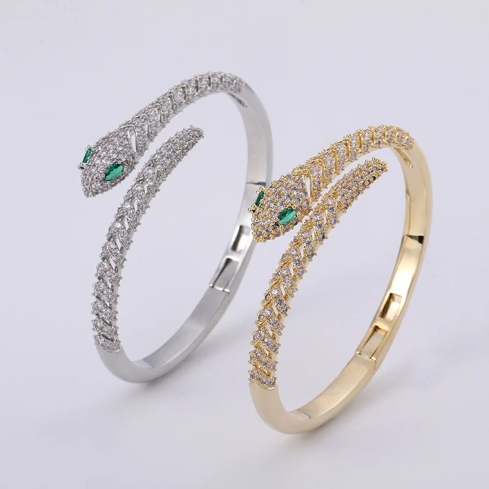 

Iced Out Snake Bangle Bracelet for Women