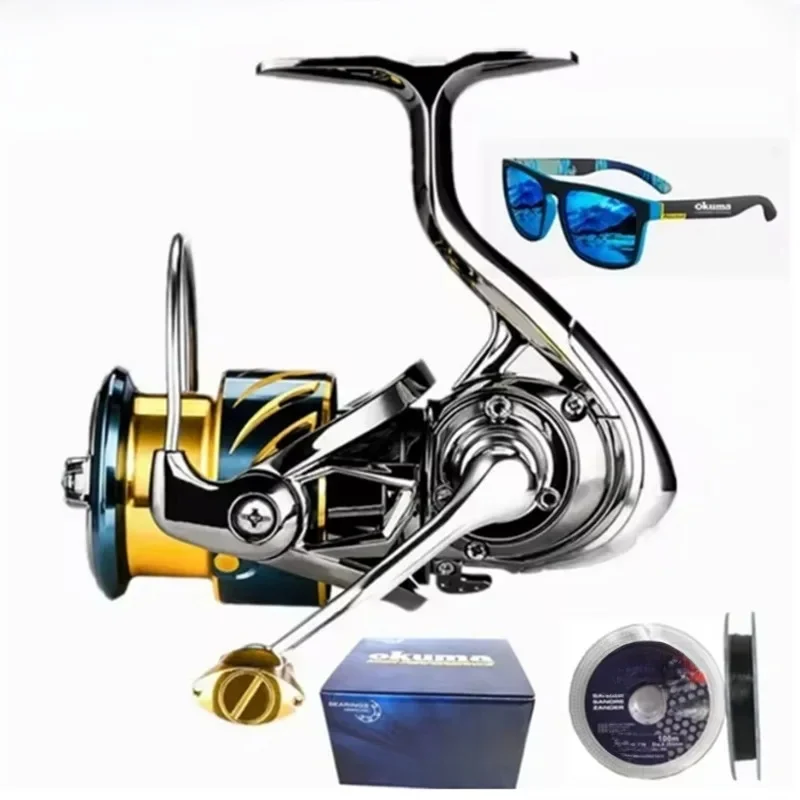 Okuma Alle Metalen Visserij-reel Ondiepe Lijn Cup 15KG Anti Zeewater Corrosie Roterende Reel 1000-5000 - afbeelding 2