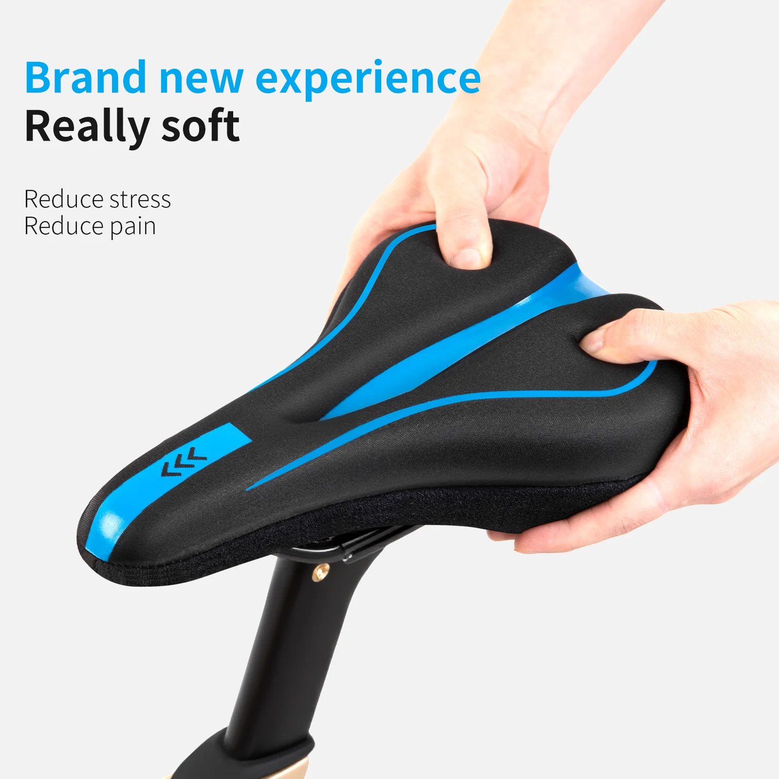 TOSUOD Bicycle Saddle Cover Thicken Comfortable Silicone PU Leather Mountain Road Bike Cycling Shockproof Pad Cushion Cover