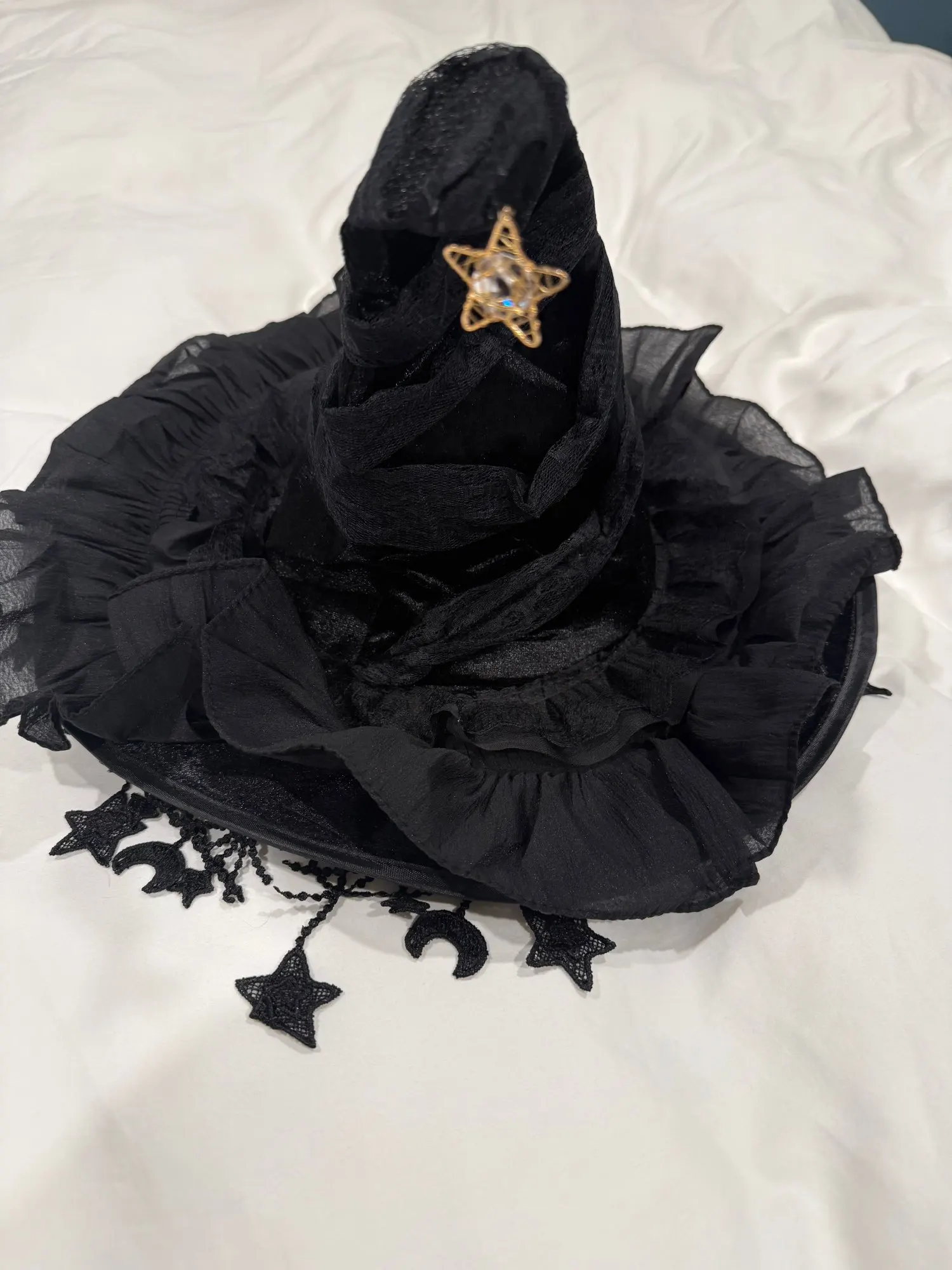 Lace Velvet Witch Hat