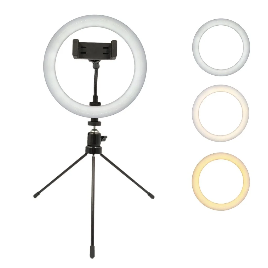 Ring Light Illuminator 8 Inch + Mini Tripod Flexible Mobile Phone Kit TikTok