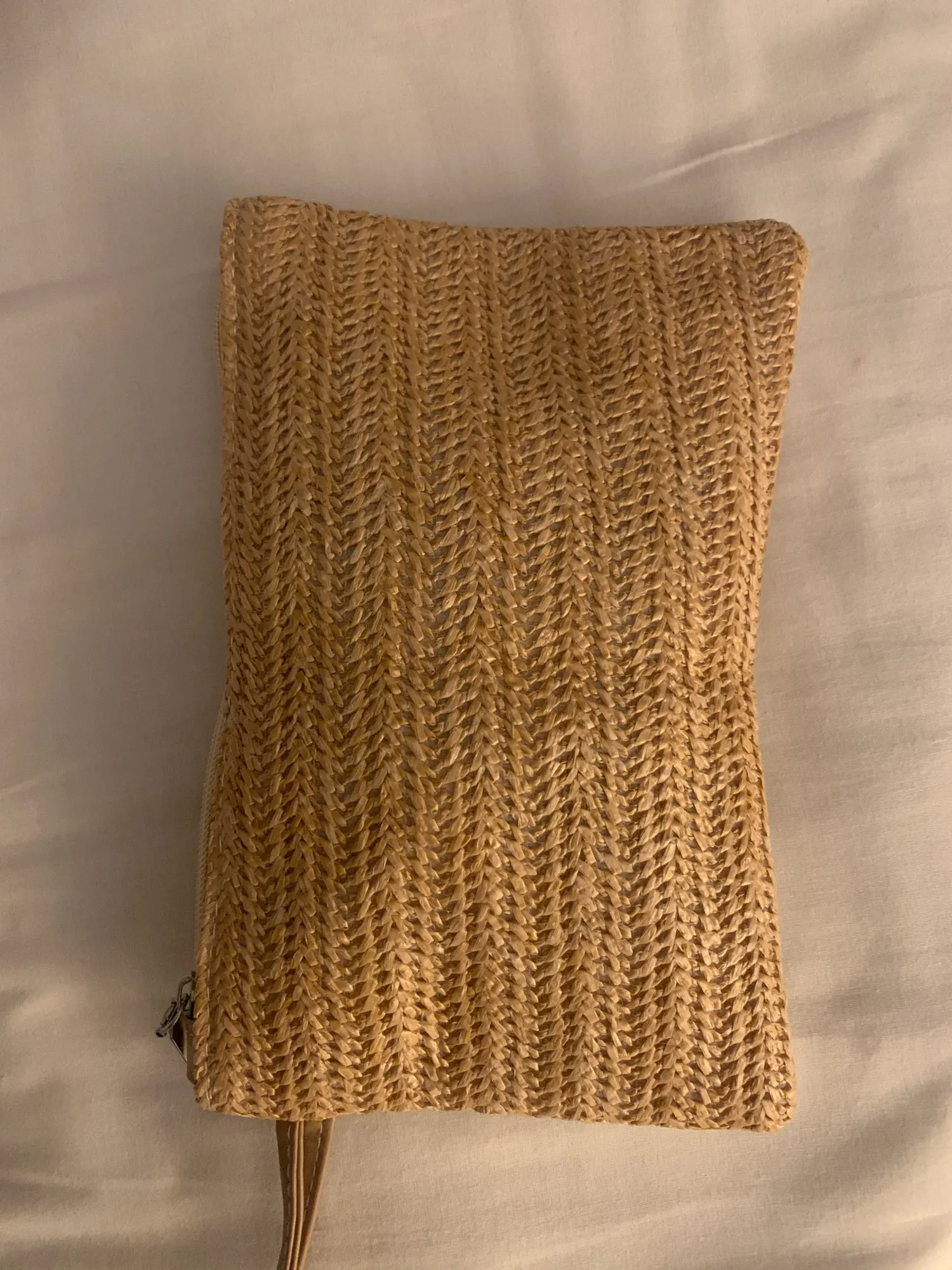 Fashion Ladies Solid Straw Woven Clutch Wristlet Coin Purse - Daily Phone Money Holder Beach Wallet Card for Women photo review