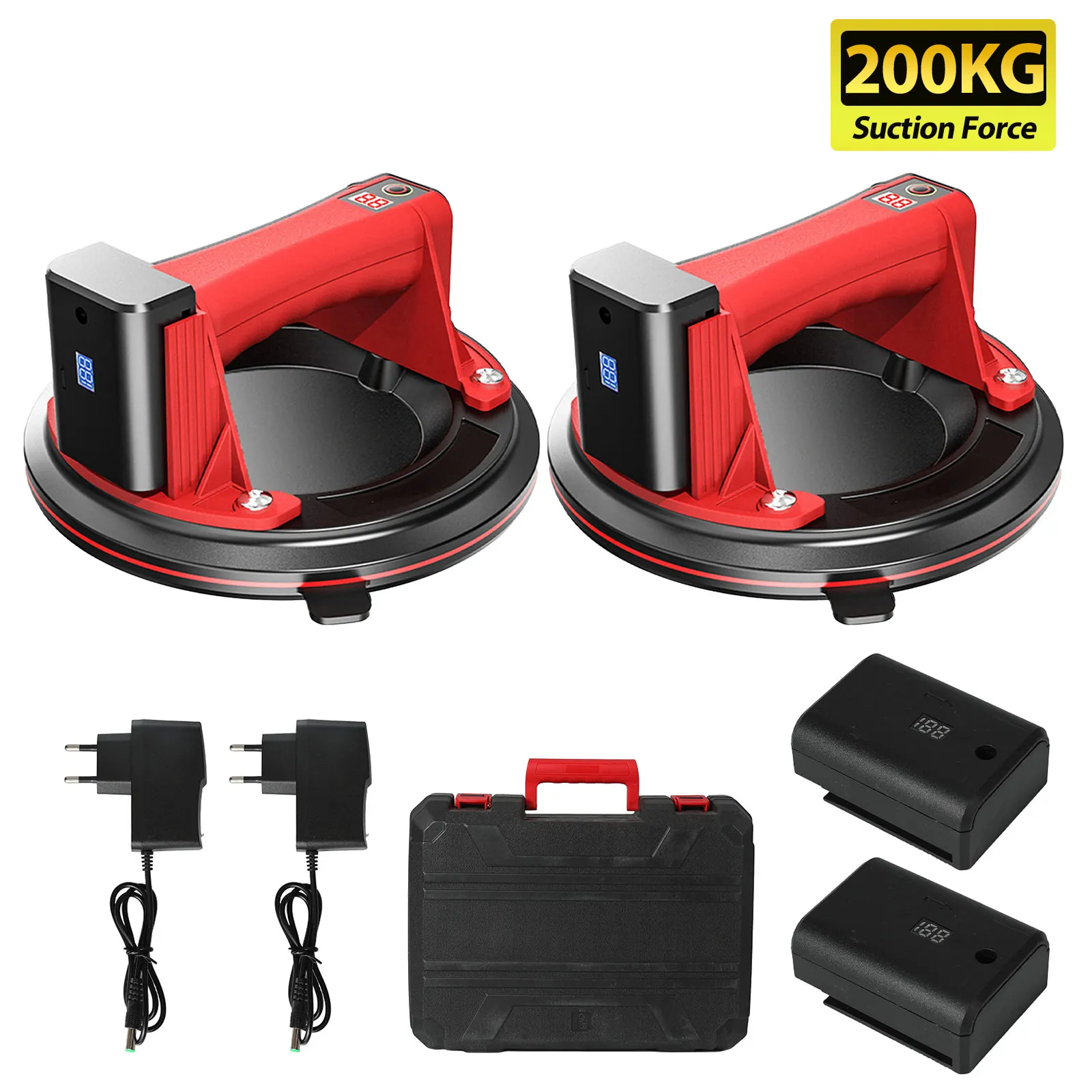 200 كجم الحمولة 8 بوصة الكهربائية كوب شفاط المكنسة الكهربائية رافع الثقيلة باليد رافع للزجاج لتحريك بلاط الجرانيت الكبير