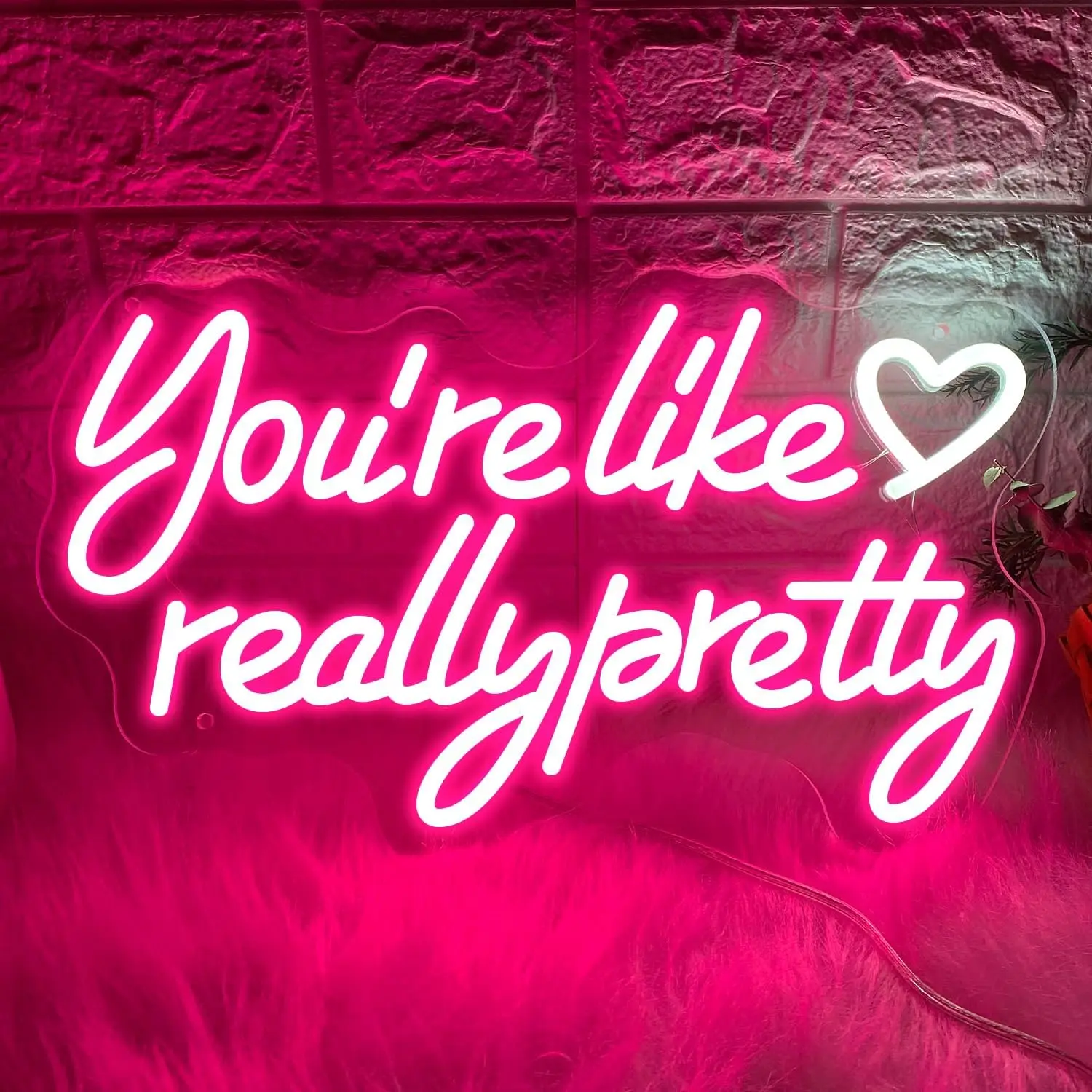 

You are Like Really Pretty Neon Sign Art Wall Hanging Decor Led Neon Lights Sign Wall Lamps Wedding Party Room Wall Decoration