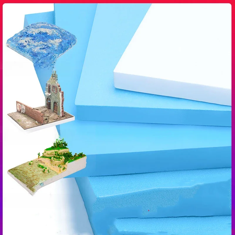 Blocs de mousse pour diorama, plaques de mousse en polystyrène, matériau de modélisation pour l'artisanat, les projets artistiques, la création de paysages DIY