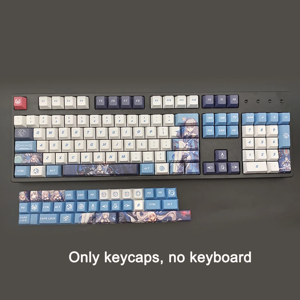 136 keys Honkai Impact 3 Zaychik Character Theme For Mechanical Keyboard Cherry Mx Switch PBT Keycaps Sublimation Bronya Keycaps