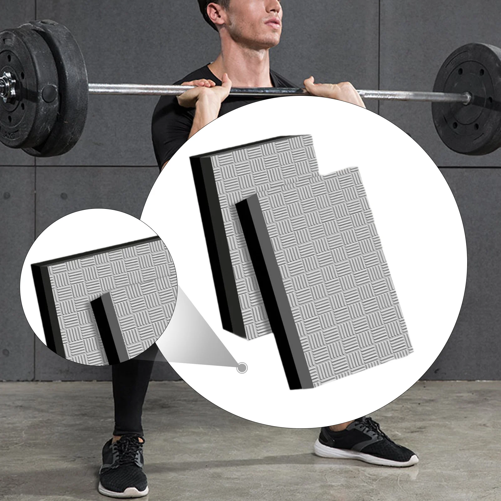 2 Pcs Weight Lifting Drop Pads Shockproof Nonslip Noise Reducing Floor Protection Deadlift Pad for Home Gym And Club Training
