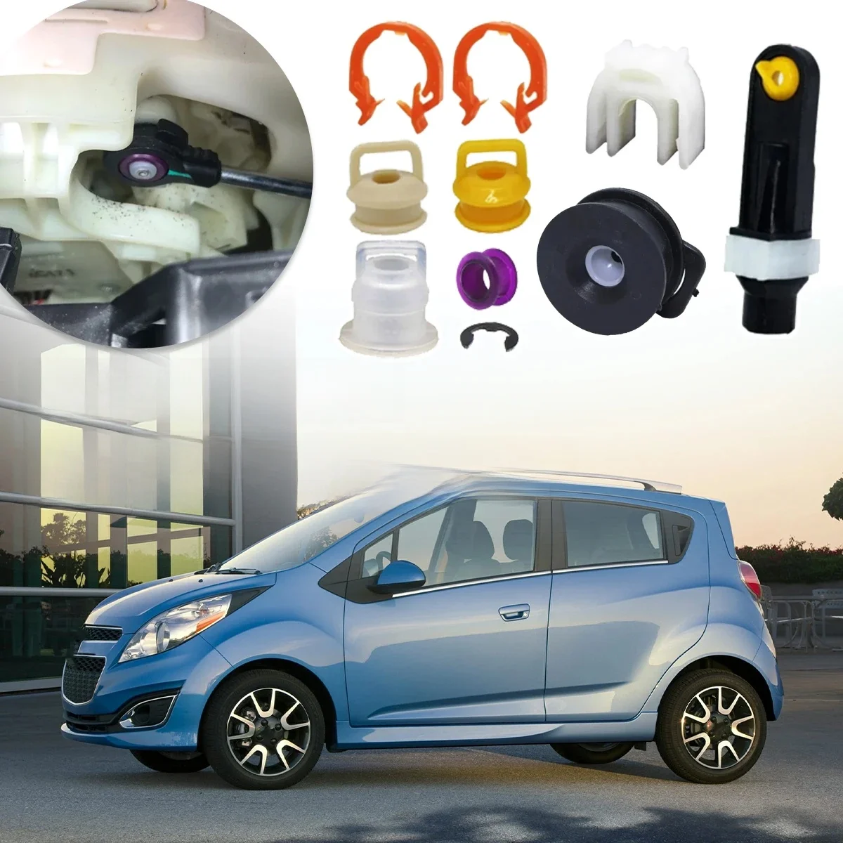 5X Automatyczna tuleja zmiany biegów do Chevrolet Spark Cruze Joy Lever Linkage Shifter Bushing Grommet Repair Grommet Clip — zdjęcie 2