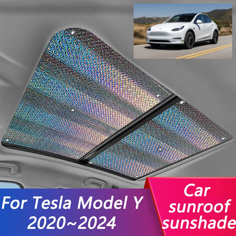 

For Tesla Model Y 2020 2021 2022 2023 2024 Sunroof Sunshade Roof Sunscreen Heat Insulation Roof Sunscreen Heat Insulation Cover