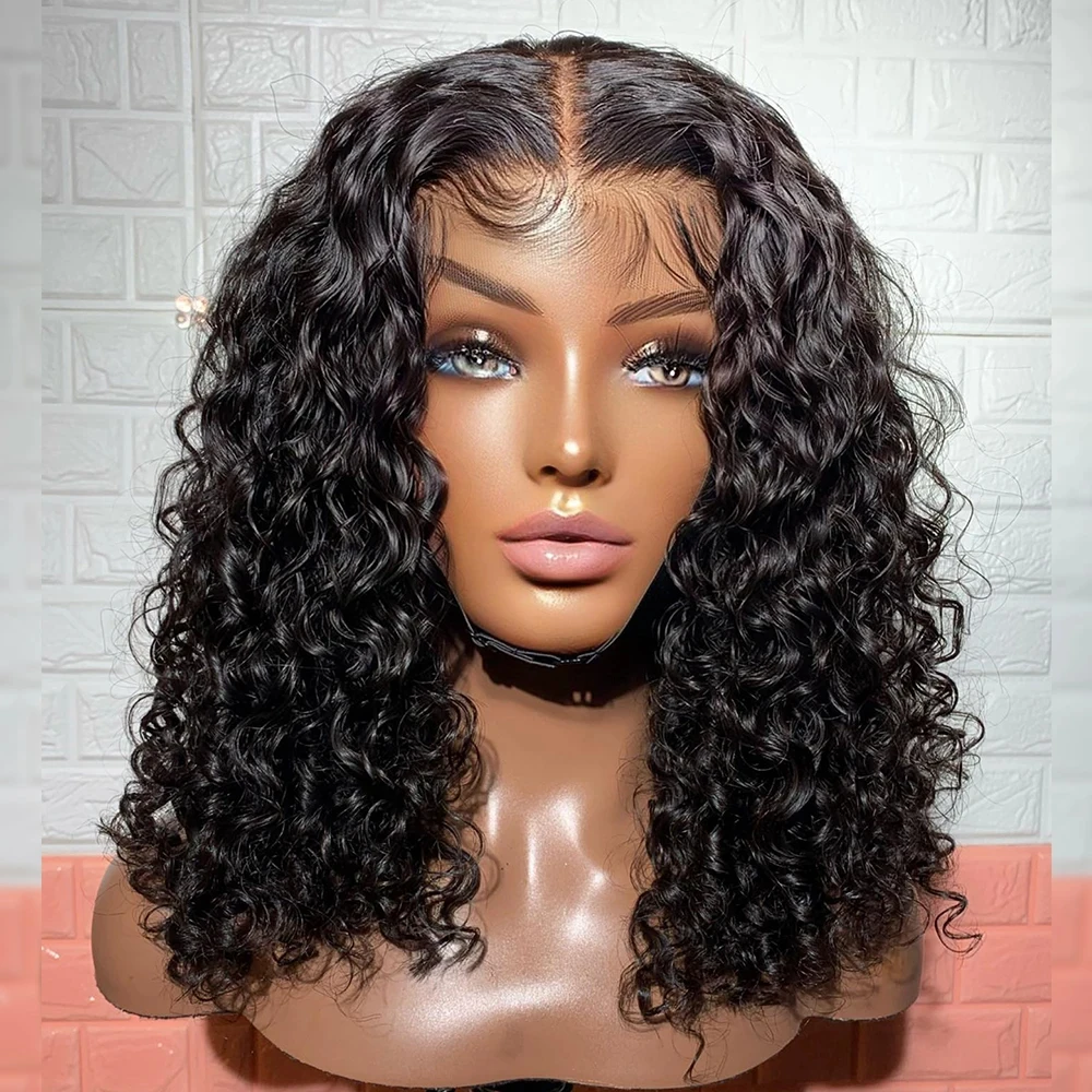 

Curly Short Bob Wig Lace Front Human Hair Wigs Brazilian 13x4 Lace Frontal Human Hair Wigs For Women Remy Pre Plucked Hair