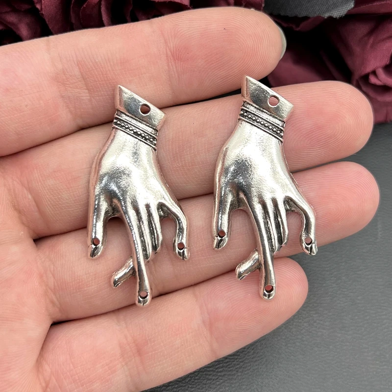 5pcs Left and Right Hand Connector Charm Statement Celestial Jewelry Pendant Gypsy Necklace Earring Connector MoonLight Supplies