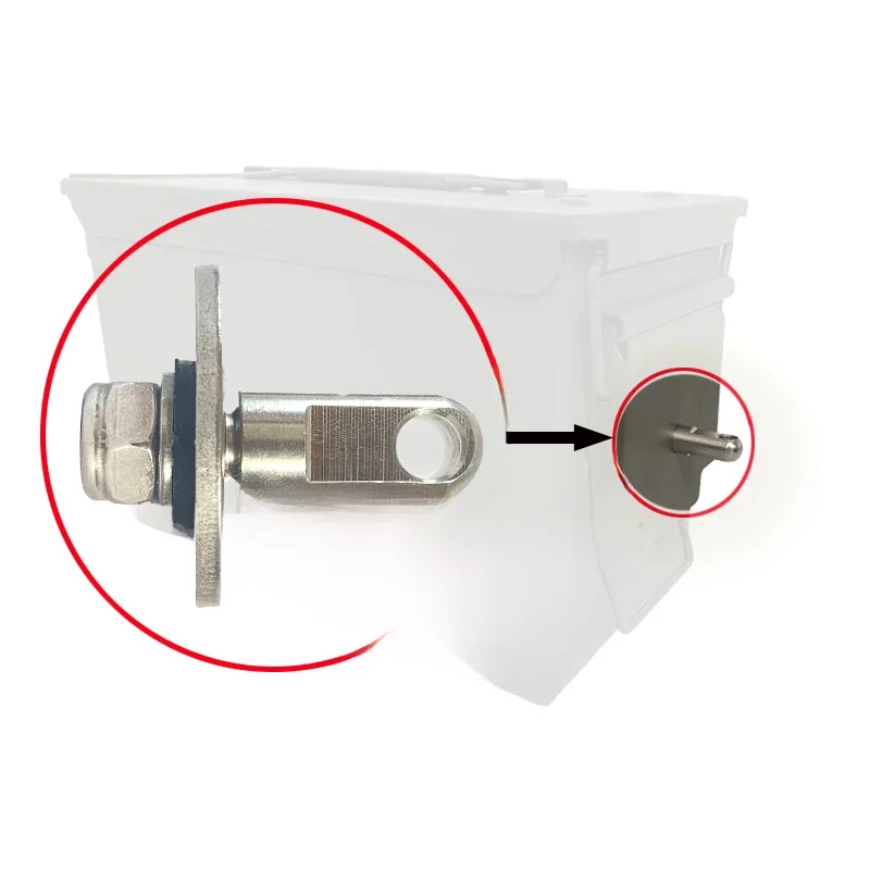 Bolt 50 Cal Ammo can Steel Gun lock Ammunition Gun safe box Hardware Kit Military Army lockable case 40mm Pistol Bullet No Box