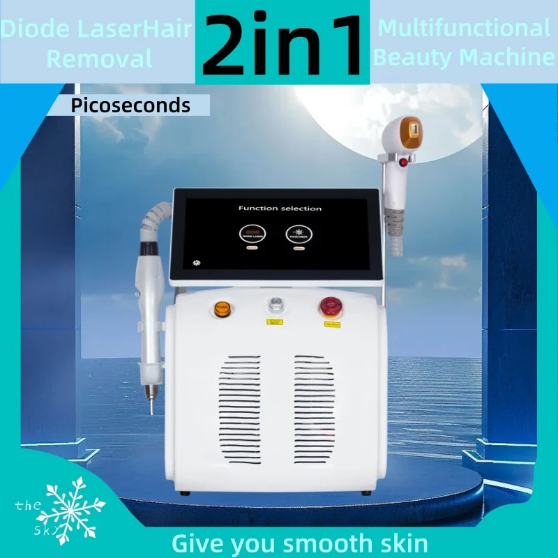 

Picoseconds and 808nm Diode Hair RemovalMachine 2ln1Permanent painless Epilator TattooRemoval Machine