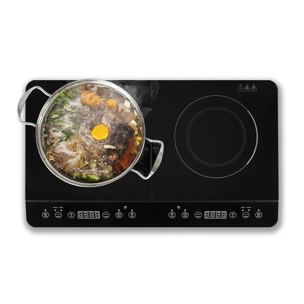 مجموعة كهربائية هجينة عالية الجودة تعمل بالحث مع قفل أمان ، مؤقت بفتحتين ، طلاء سيراميك ، سهلة التنظيف ، جميع الحاويات ،