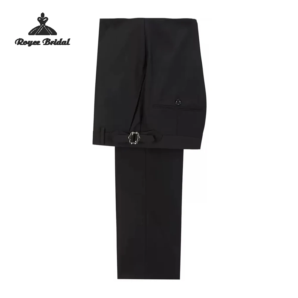 Abito da uomo con risvolto a punta in due pezzi con cucitura bianca Matrimonio 2026 Abito da sera doppio petto personalizzato trajes para hombre