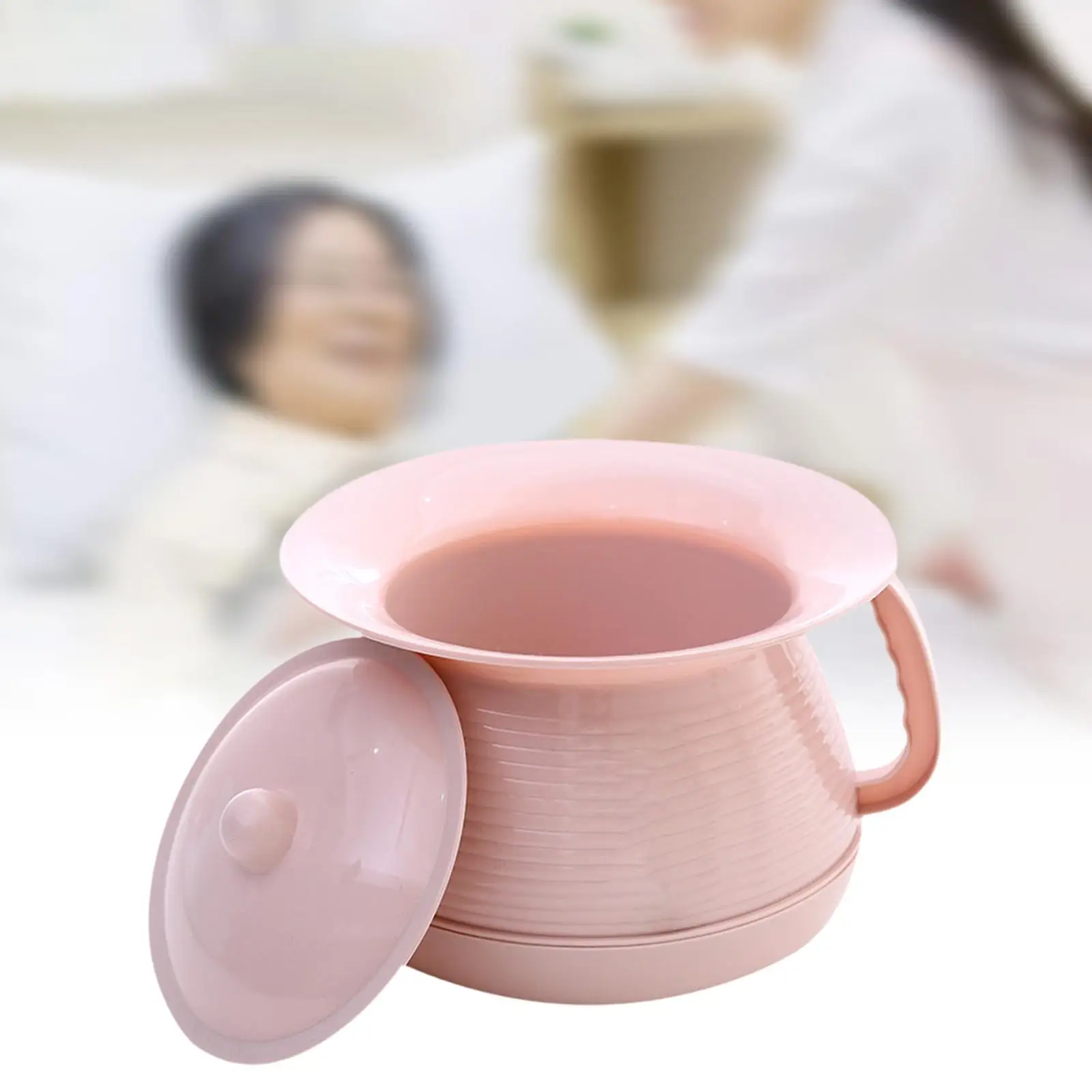 Portable Bedside Urinal with Lid and Handle