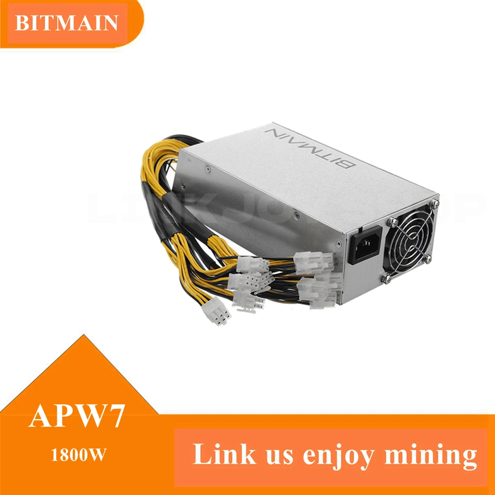 

Блок питания Bitmain APW7 для майнинга, 1800 Вт, адаптер 1U для GPU Antminer S9 L3 + Z9 Mini Doge KD Box Pro Z15E DR3