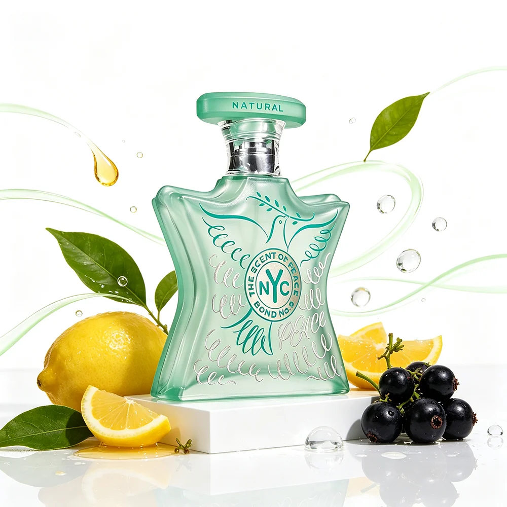 Bond No.9 The Scent of Peace Natural Perfume 100ml Women Eco Chic Citrus Scent Lemon Blackcurrant Top Notes Raspberry Rose Damascena Heart Cedarwood Musk Base Long Lasting EDP Natural Vegan Gift Box view 5