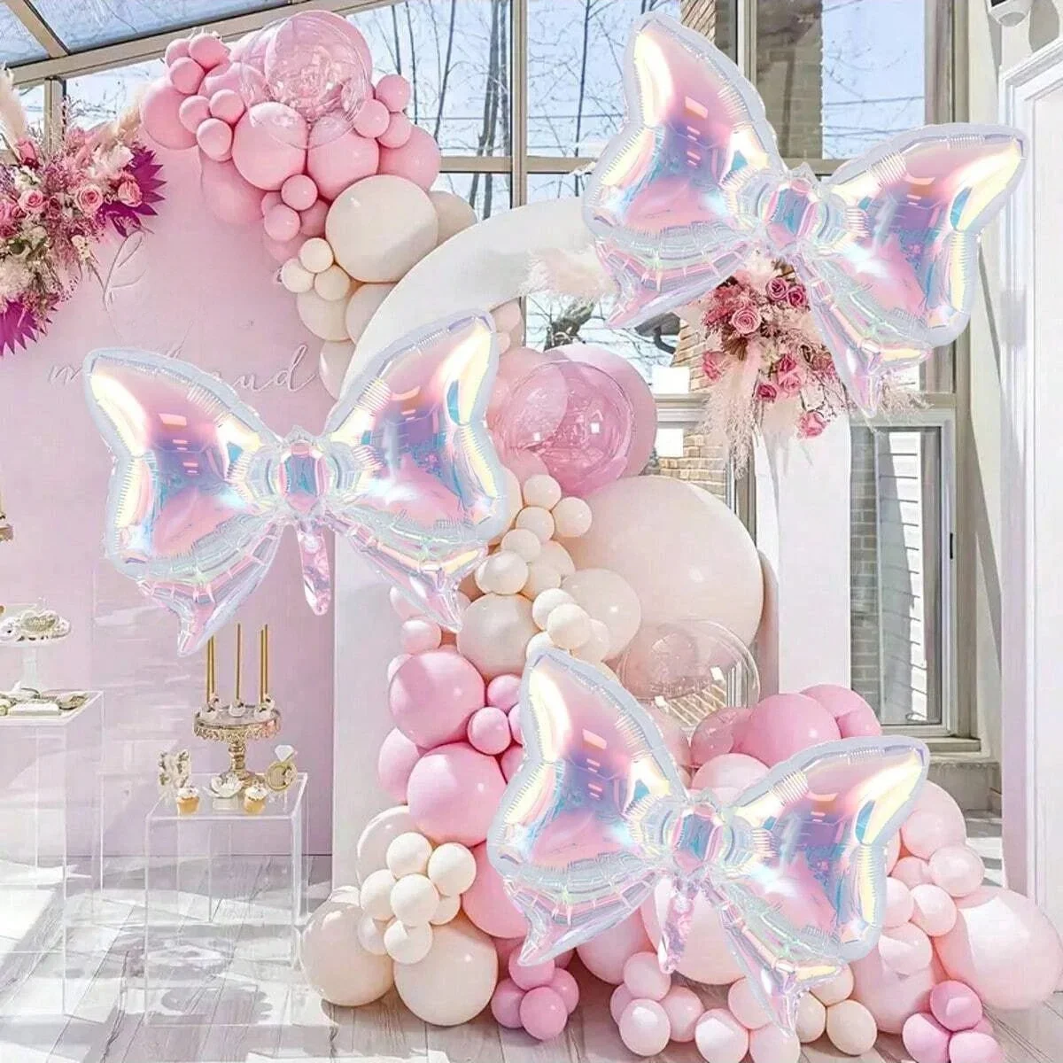 1 szt./3 szt. tęczowe przezroczyste balony z kokardką, ślub, ujawnienie płci, baby shower, przyjęcie urodzinowe, walentynki, rocznica, — zdjęcie 2