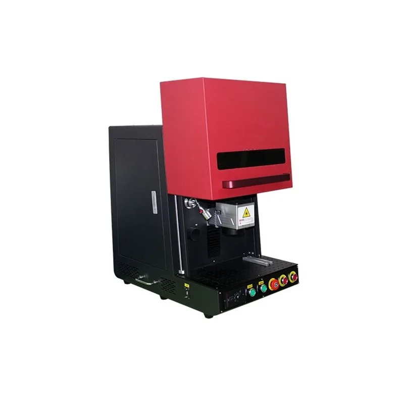 Ly Enclosed Fiber Laser Nameplate Marking Machine Laser Source Optional Metal Stainless Steel with Electric Lifting Function 50W