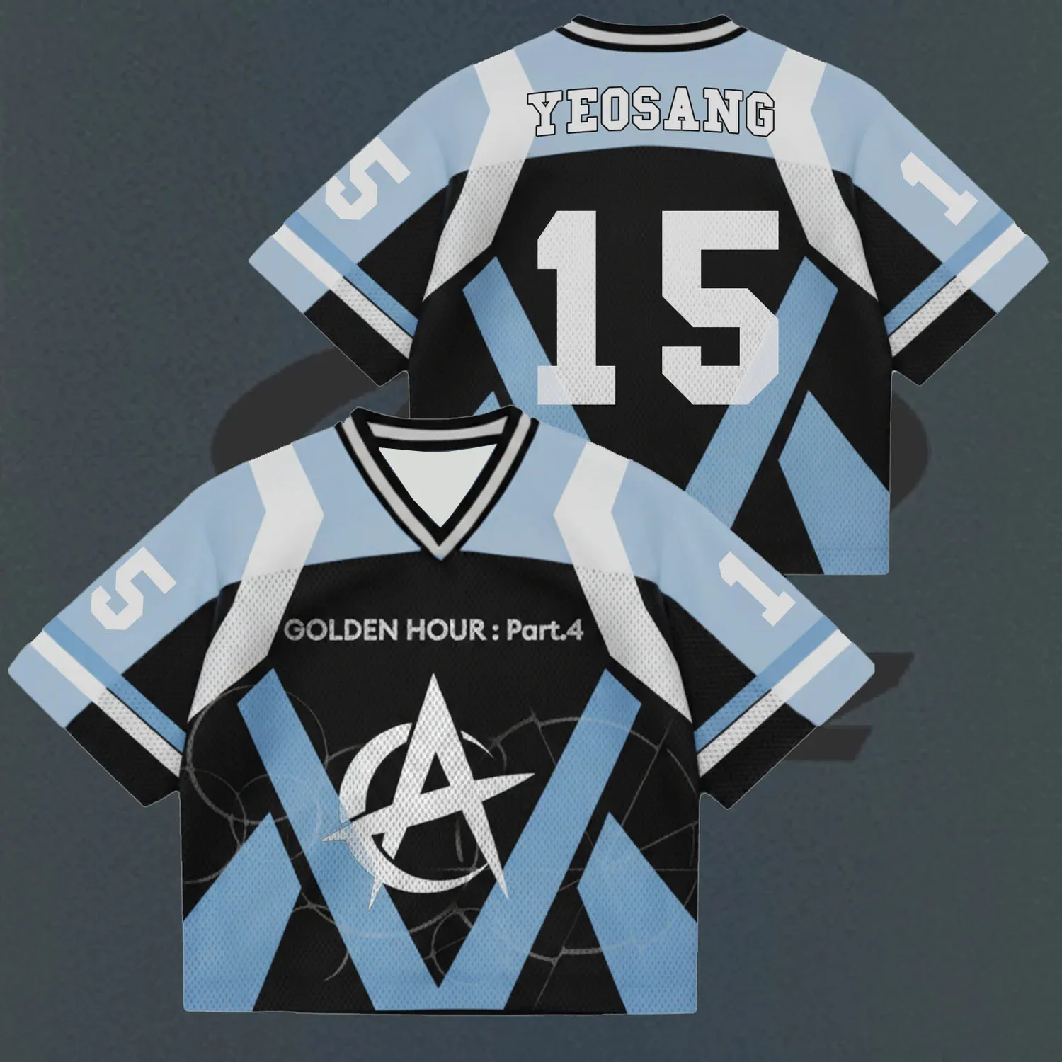 2026 ATEEZ ATINY Cropped Jersey T-Shirt Women Golden Hour Part.4 V-Neck Short Sleeve Crop Top Kpop Concert Fan Streetwear Tee