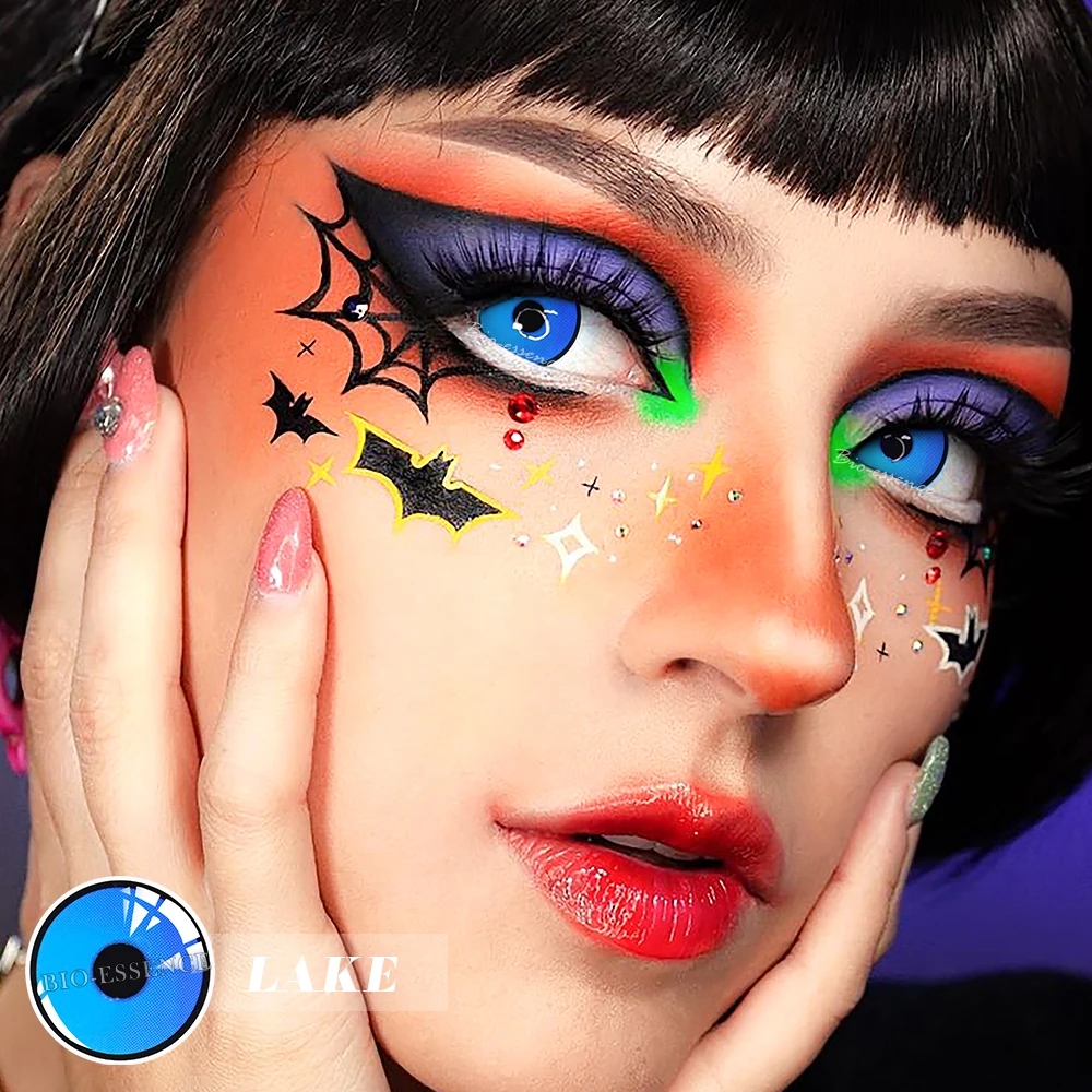 Bio-essence 1 Pair Cosplay Contact Lenses For Eyes Yearly Color Contact Beauty Makeup Cosmetic Lenses Eyes Anime Contact Lens