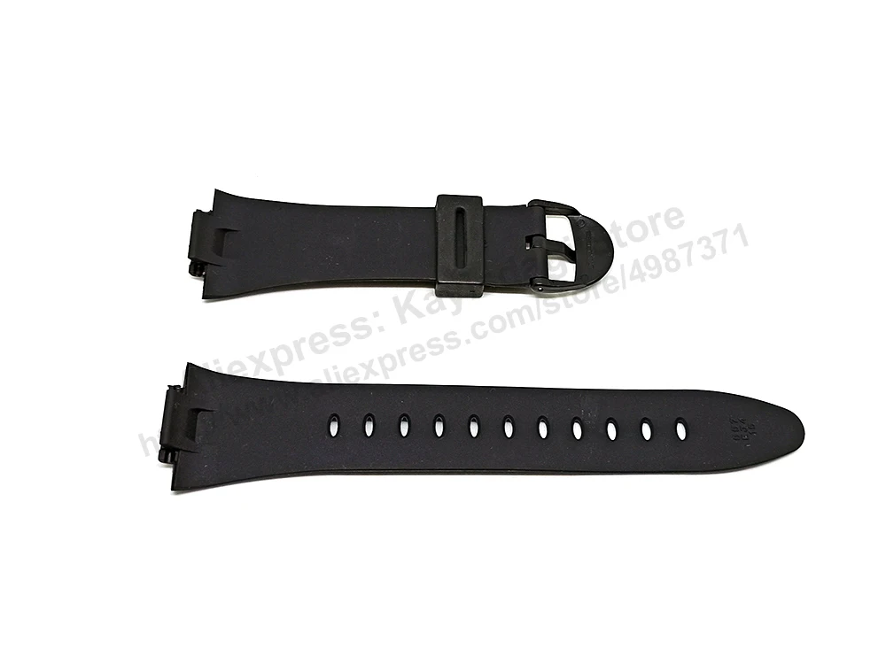 15mm Black Rubber Watch Band / Strap compatible Casio AQ-E10 , AQ-E10G , F-E10 , F-E10G