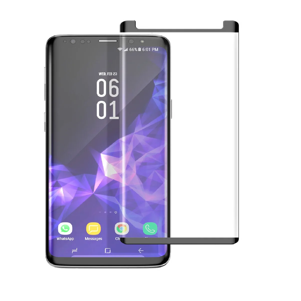 

For Samsung Galaxy S9 Plus Tempered Glass Screen Protector, Case Friendly Guard