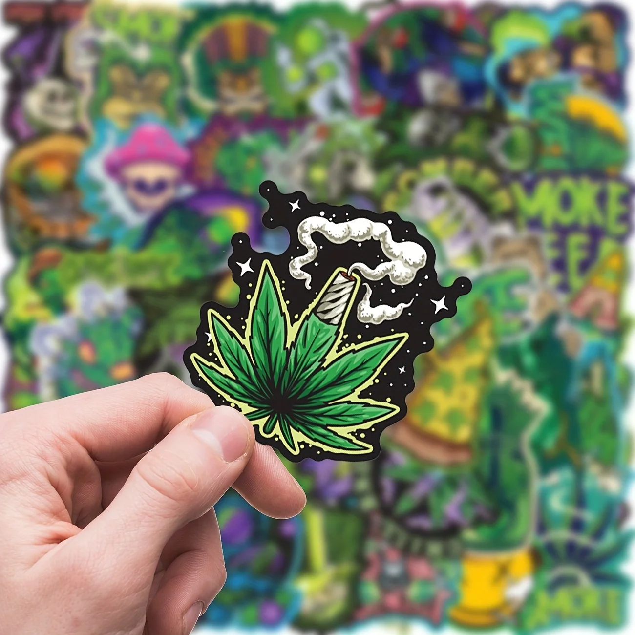 50pcs Leaves Stickers For Water Bottles, Vinyl Waterproof Stickers For Laptop, Skateboard, Computer For Teens Kids Girls Adults