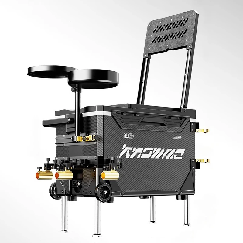 

Can Sit Fishing Box Multifunction Carp Fishing Table Fishing Tool Box with Wheel Ultralight Fish Barrel Fishing Accessories