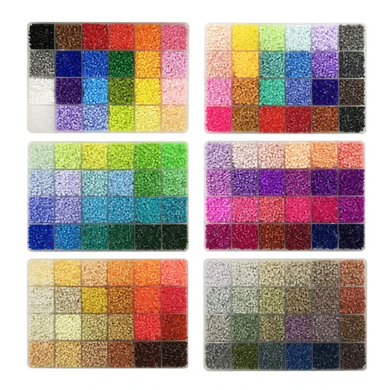 24 kolory/pudło Yantjouet 2.6mm Mini zestaw koralików 13200 sztuk DIY Hama koraliki żelazne koraliki wysokiej jakości prezent — zdjęcie 2