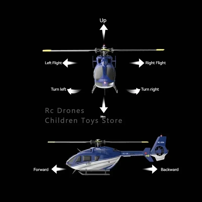 New EC135 Rc Helicopter Simulation C187 4CH Remote Control Airplane Model Monoplane Aileron Children's Electric Aircraft Toys