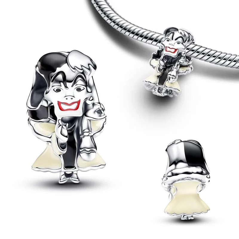 925 الفضة ديزني متنوعة دونالد داك ميني غرزة قلادة الخرز مناسبة للنساء قلادة سوار DIY