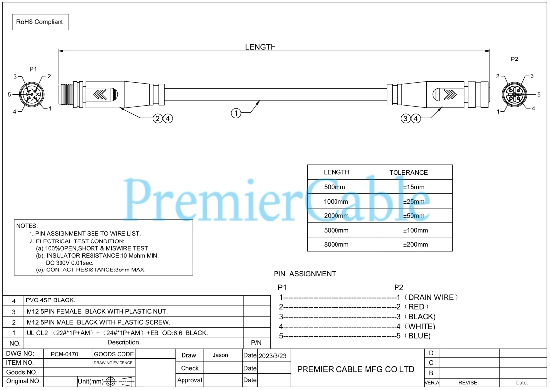 NMEA 2000 Backbone-Drop-Kabel, Marinequalität, IP67, M12, 5-poliges Gewinde, Stecker auf Buchse, Verlängerungskabel für Garmin Lowrance Simrad B&G – Detail 3