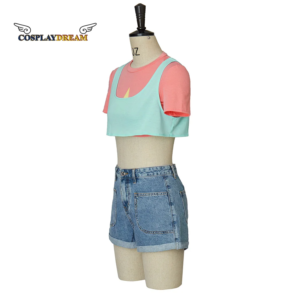 Steven Universe Stevonnie Cosplay Costume Women Crop Top Tank Vest Uniform Summer Tee Halloween Costume（Only Tops and Vest)