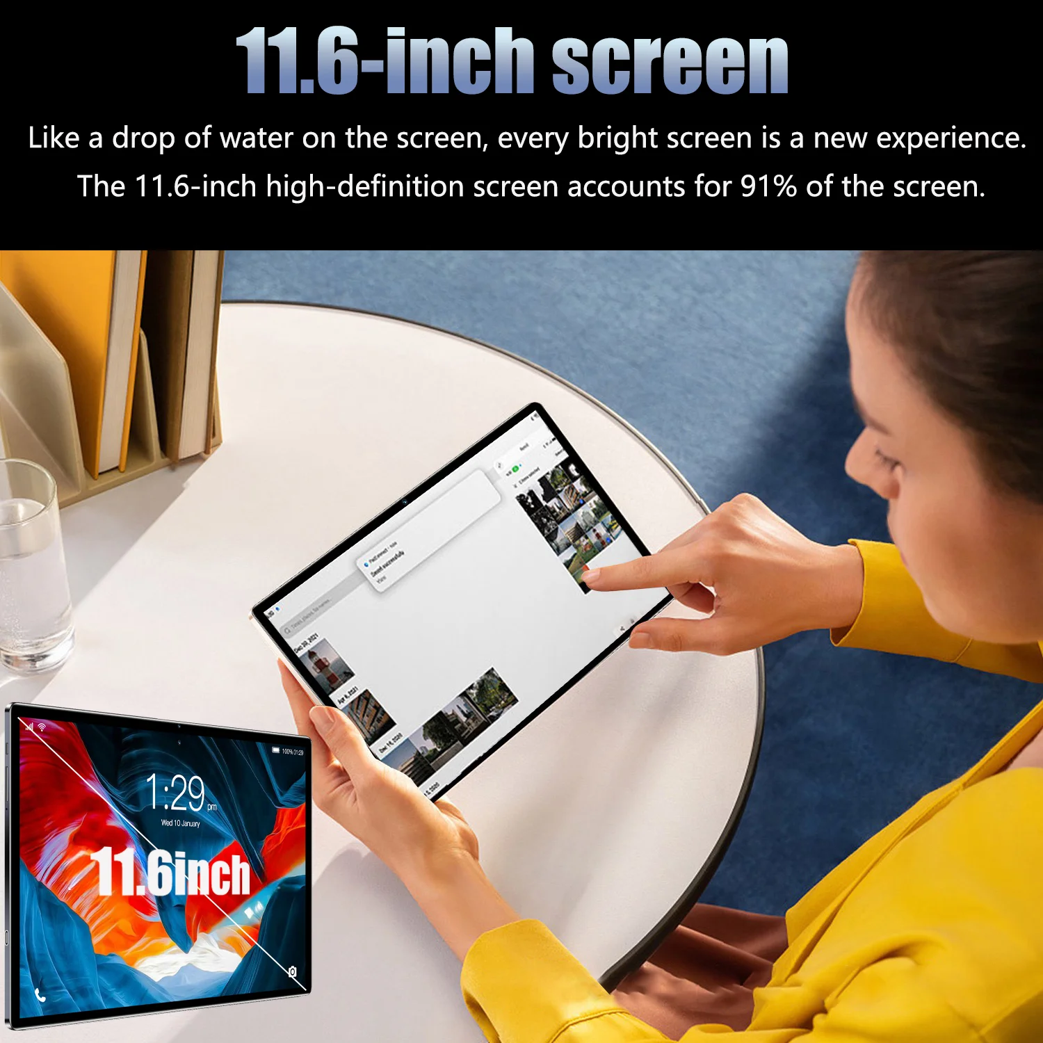 2024 Tablet Android 13.0 Brand New 11.6 inch 16GB RAM 1TB ROM Tablet 16MP 32MP 20000mAh 14Core WIFI Bluetooth Network Tablet