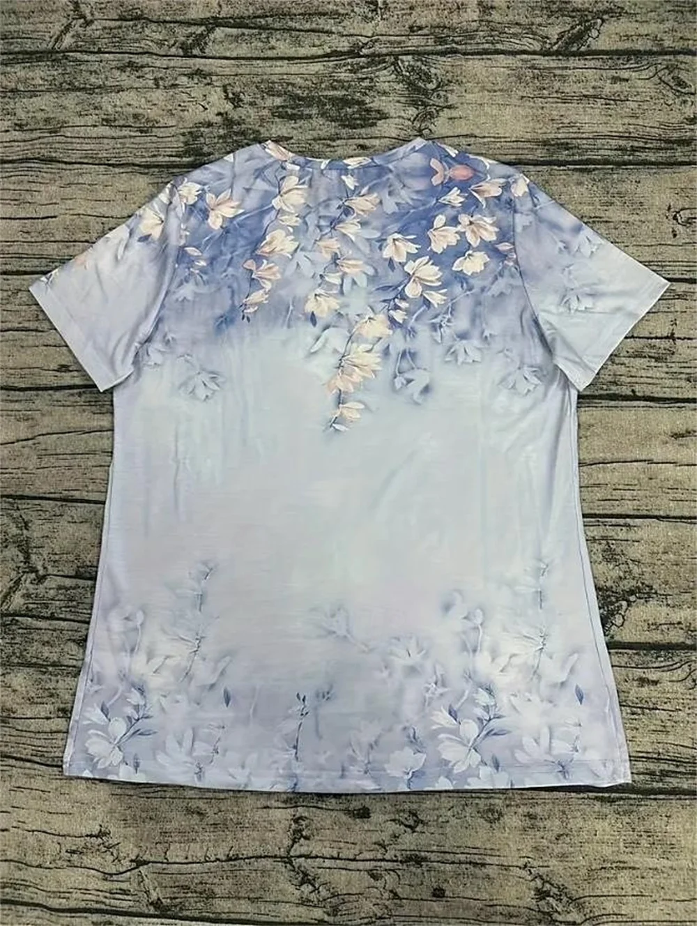 T-shirt à manches courtes et col rond pour femmes, chemisiers College floraux, vacances, week-end, basique, personnalisé